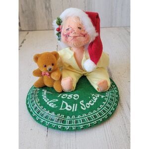 Annalee 1989 doll Society train track mobility xmas
